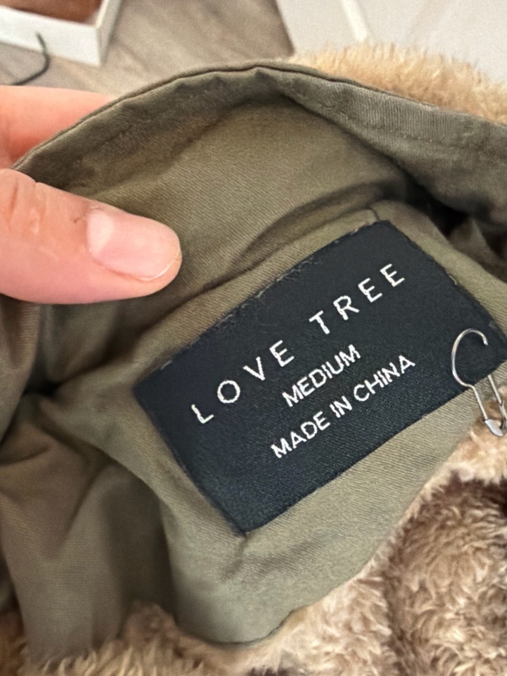 Love Tree Olive Utility Drawstring Vest - Picture 4 of 4